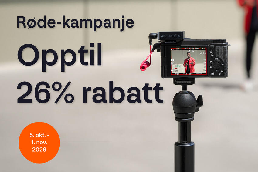 RØDE mikrofoner og lydutstyr på tilbud